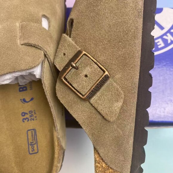 Birkenstock Boston Soft Footbed Sandals: Adjustable Suede Comfort (Narrow Fit) - Picture 5 of 5